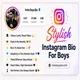 Stylish Instagram Bio For Boys