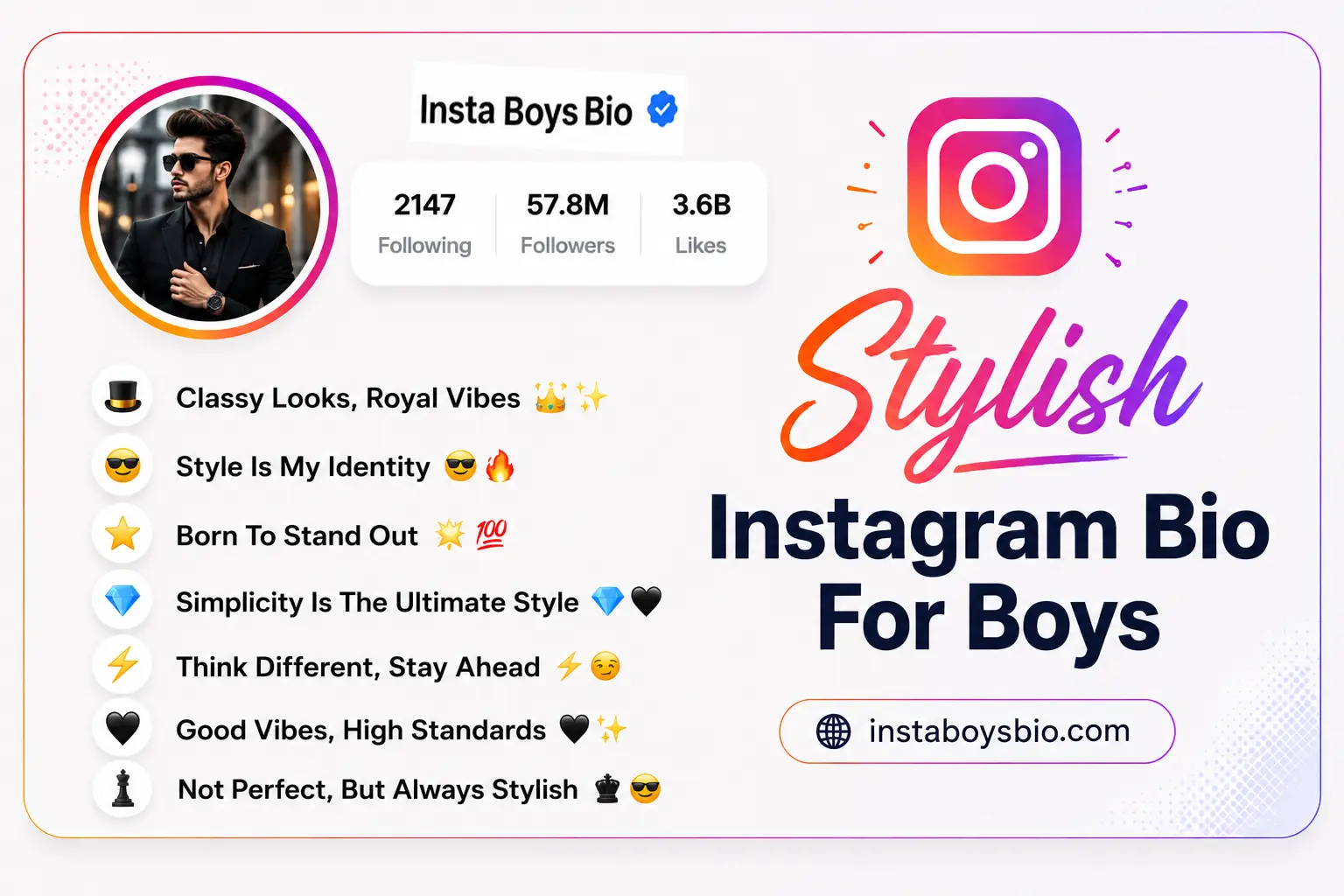 Stylish Instagram Bio For Boys